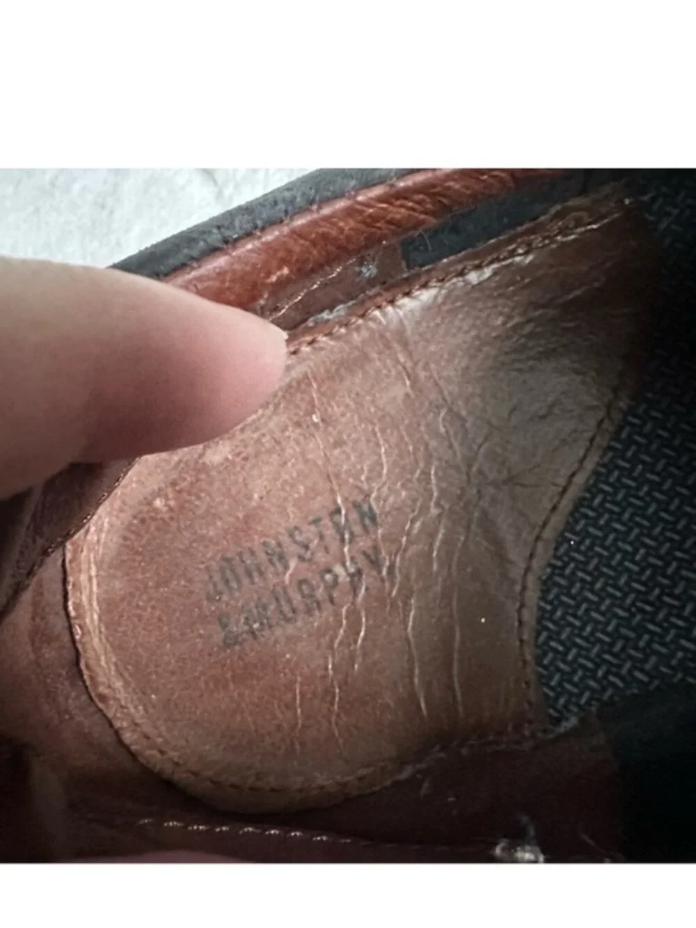 Johnston & Murphy | Navy Oiled Leather Walden Lace Up Shoes | Size 13
